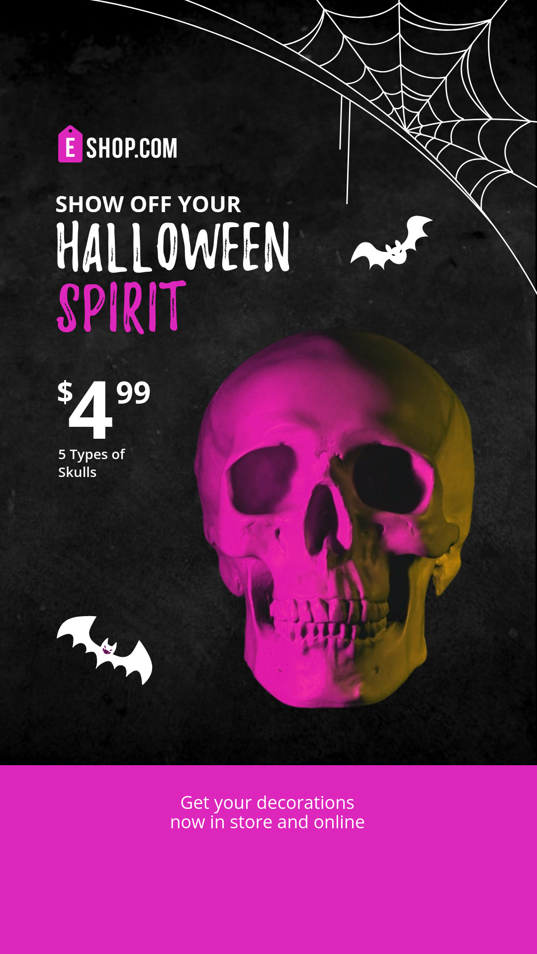 Shop for Halloween Skull Decoration Animated-1080x1920px-Story