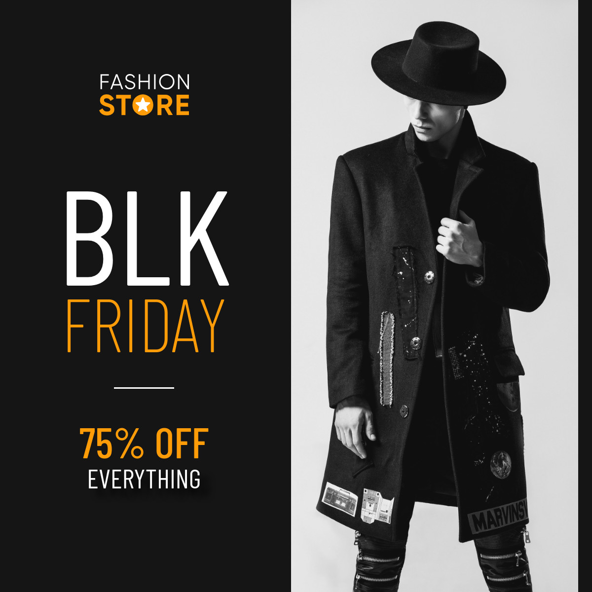 Black BLK Friday Men Fashion Store-1200x1200px-FacebookSquarePost