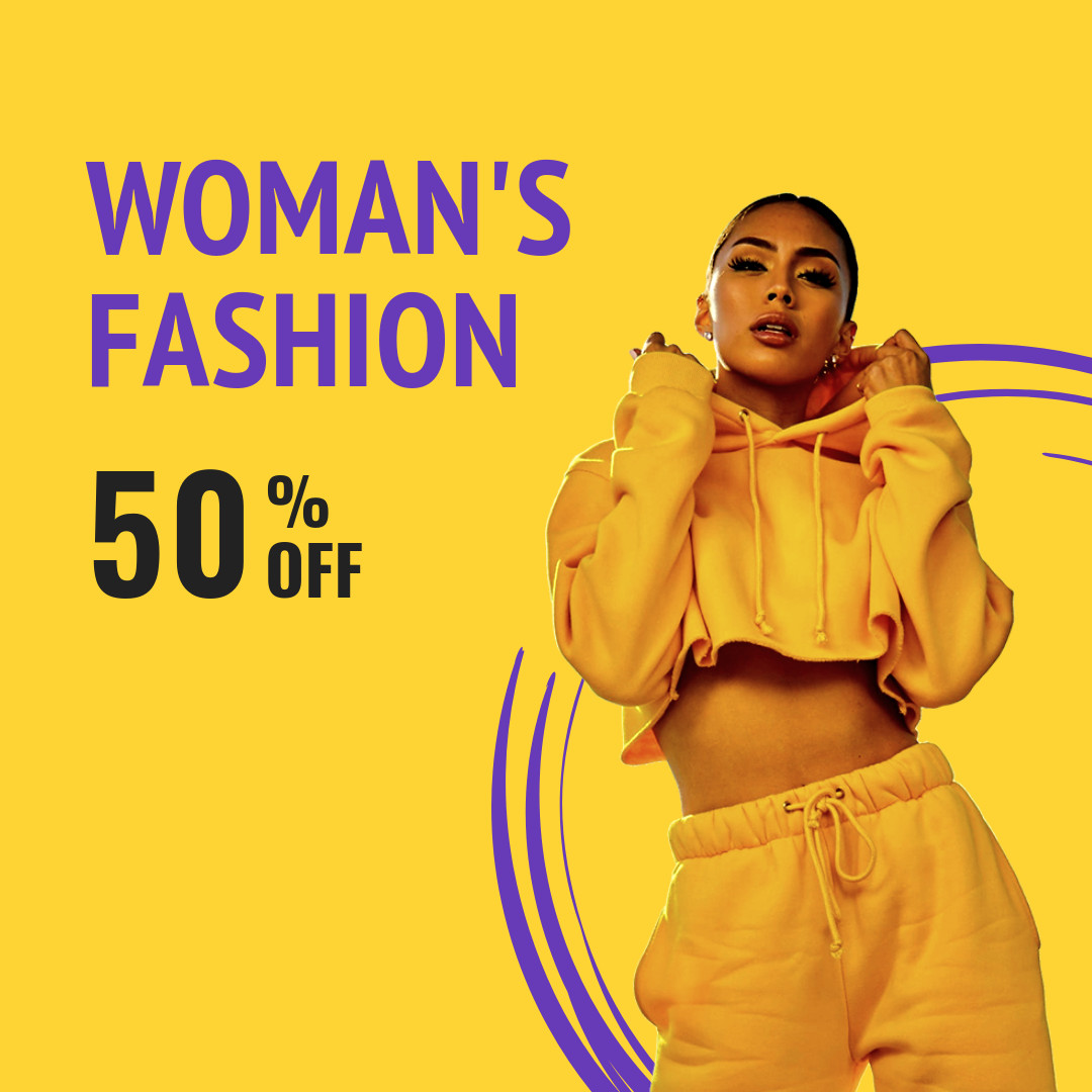 Yellow Purple Woman's Fashion Deal Animated-1080x1080px-InstagramPost