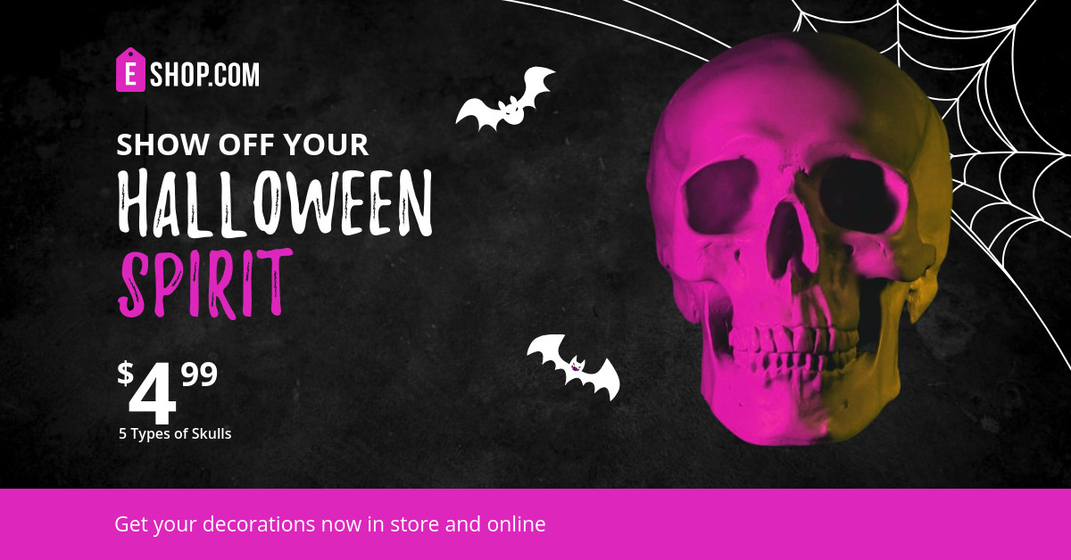 Shop for Halloween Skull Decoration Animated-1200x628px-FacebookSponsoredMessage