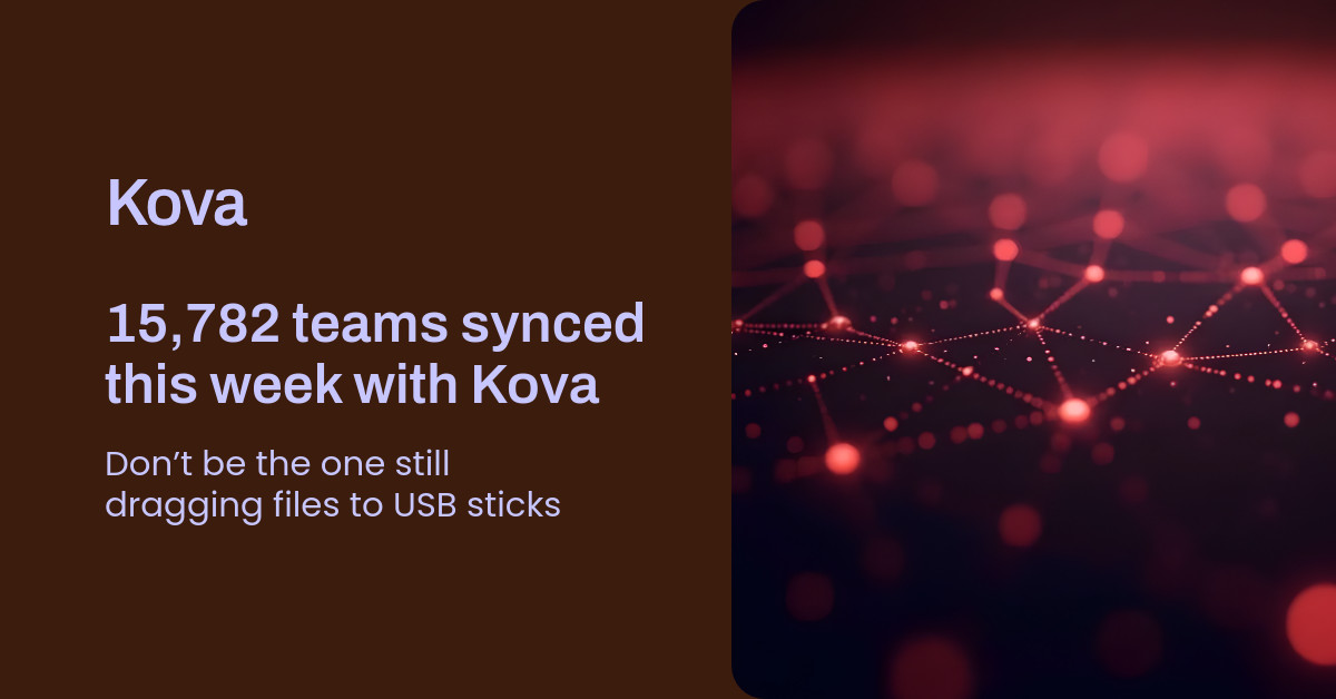 Teams Synced This Week Kova Software Animated-728x90px-Leaderboard-1200x628px-FacebookSponsoredMessa