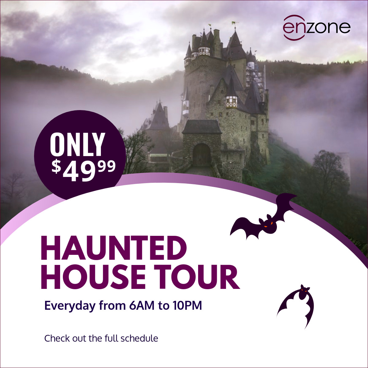 Halloween Haunted House Tour Animated Animated-1200x1200px-FacebookSquarePost