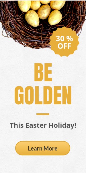 Golden Easter Egg with Promo