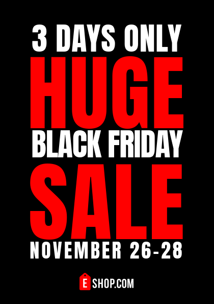 Huge Sale Red Black Friday Flyer Flyer