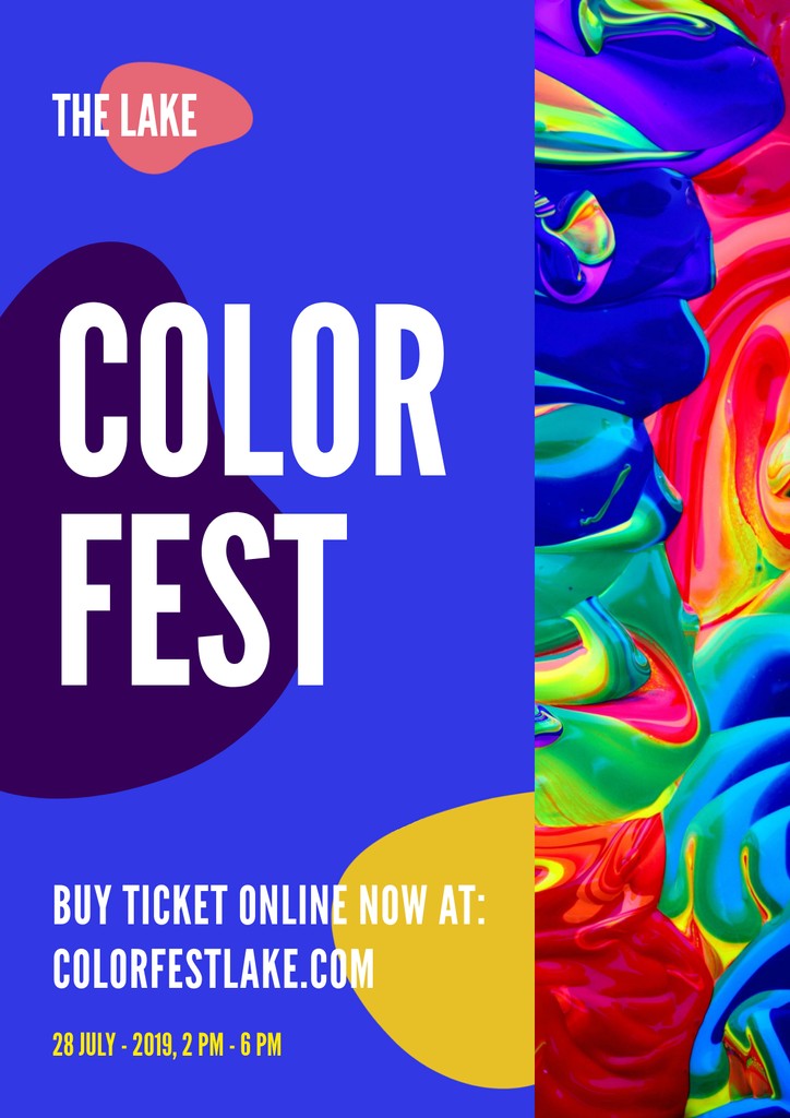 The Lake Color Fest Poster Poster