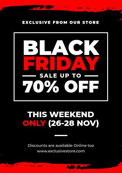Exclusive Brushed Black Friday Flyer Flyer