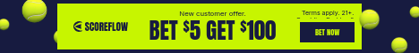 Bet Five Get Hundred Tennis Scoreflow Betting Animated Main Banner