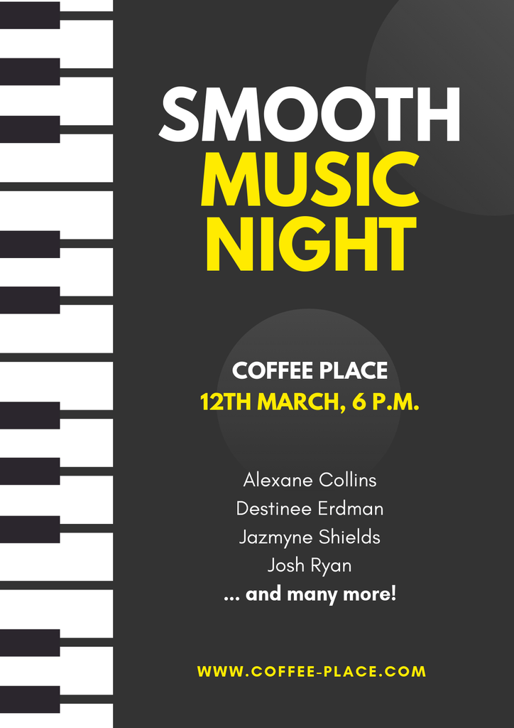 Smooth Music Night Poster Poster