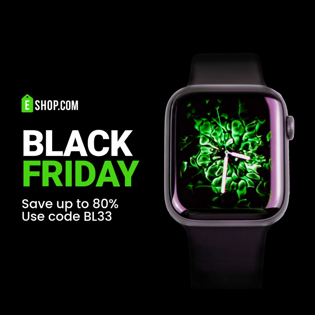 Black Friday Green Smartwatch