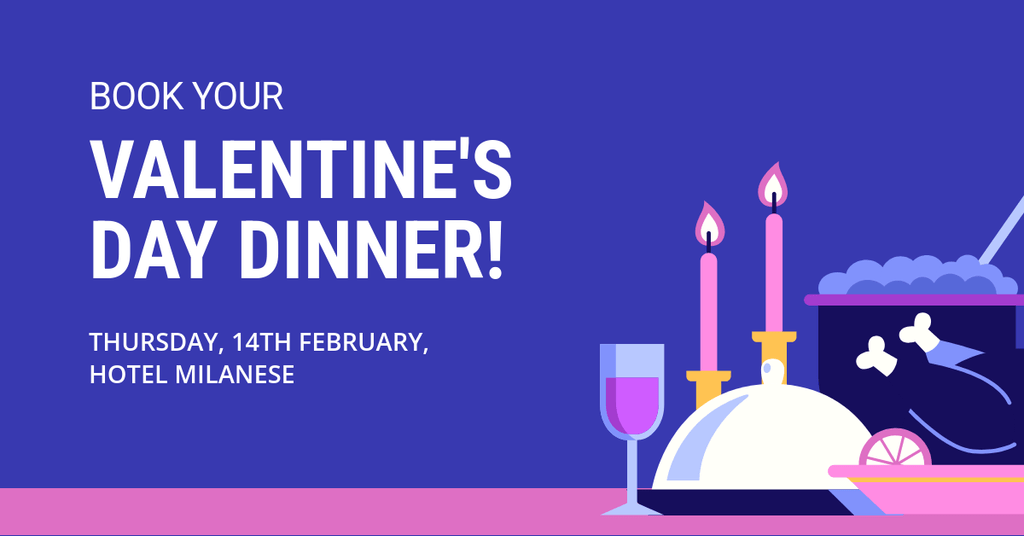 Valentine's Day Dinner Illustration