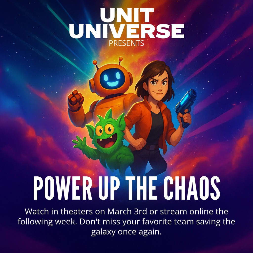 Power Up the Chaos Unit Universe Movie Animated Instagram Post