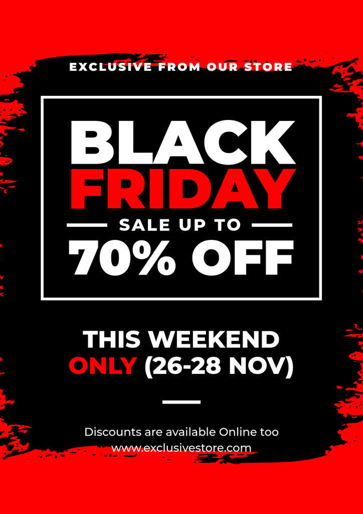Exclusive Brushed Black Friday Poster Poster