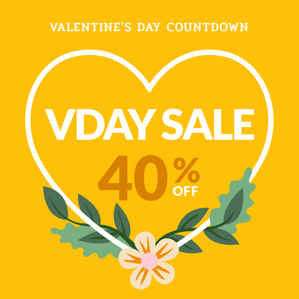 Yellow Valentine's Day Countdown