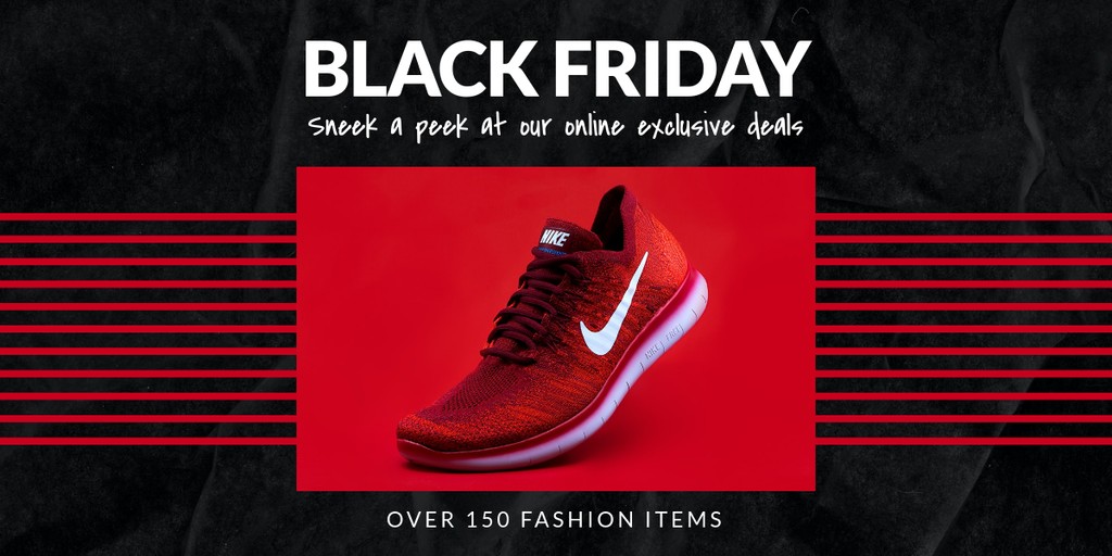 Sneek a Peek Black Friday Red Nike Shoe