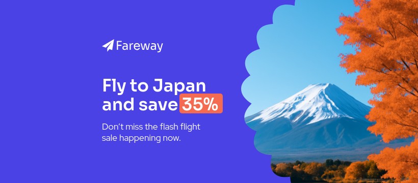 Fly to Japan and Save with Fareway Animated Facebook Cover