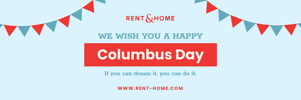 Happy Columbus Day Festive Banners