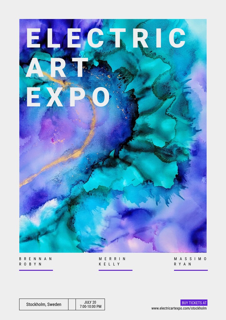 Electric Art Expo Poster Poster
