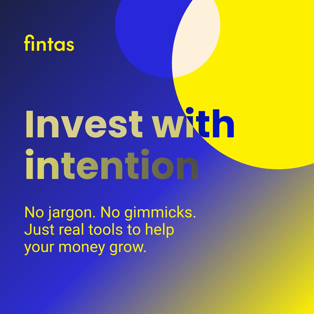Invest with Intention Fintas Finance Animated Facebook Square Post
