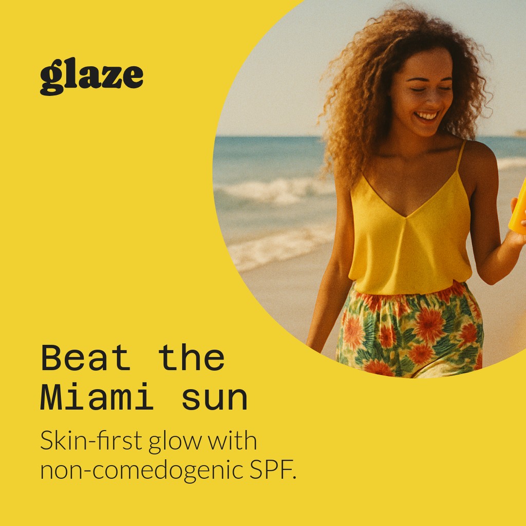 Glaze Miami Sun Protection Beauty Products Animated Instagram Post