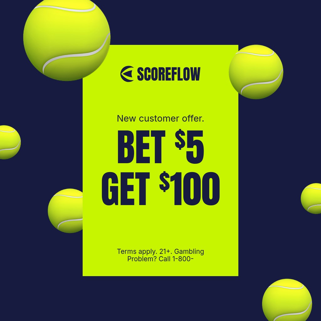 Bet Five Get Hundred Tennis Scoreflow Betting Animated Instagram Post