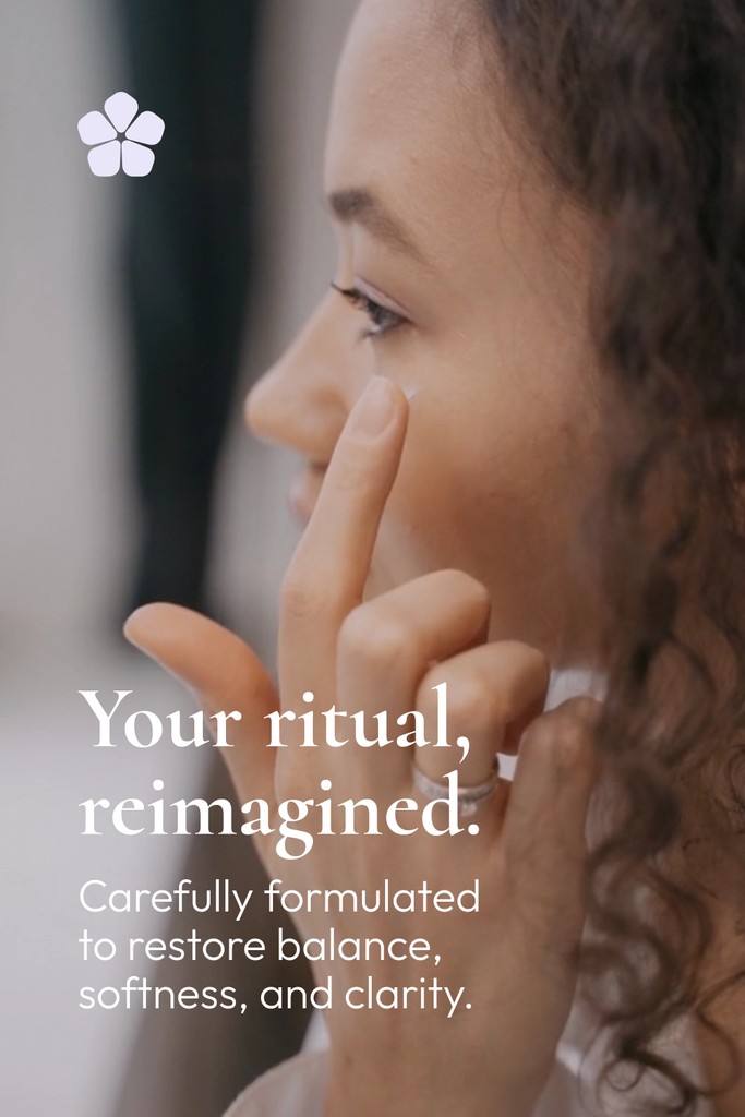 Reimagined Ritual with Yori Beauty Products Video Pinterest Pin Tall