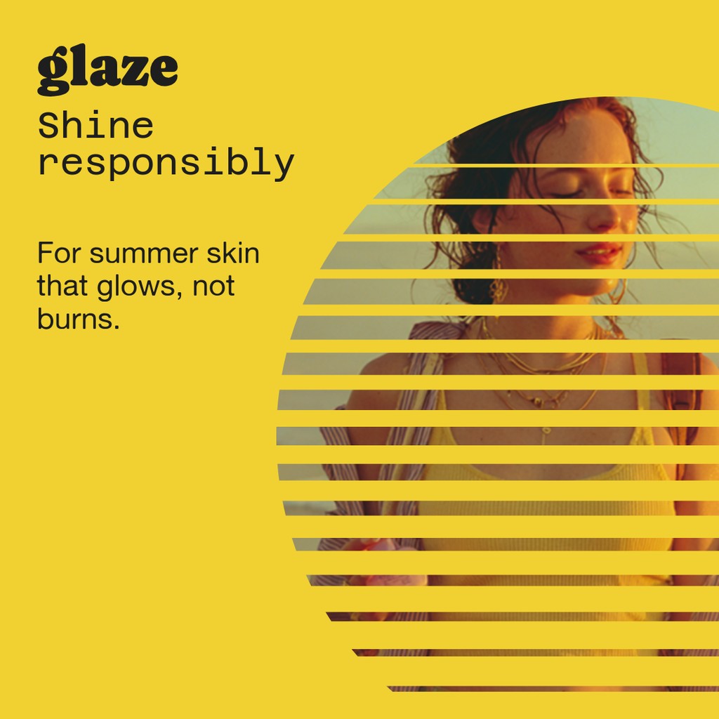 Glaze Shine Responsibly Summer Beauty Products Animated Instagram Post