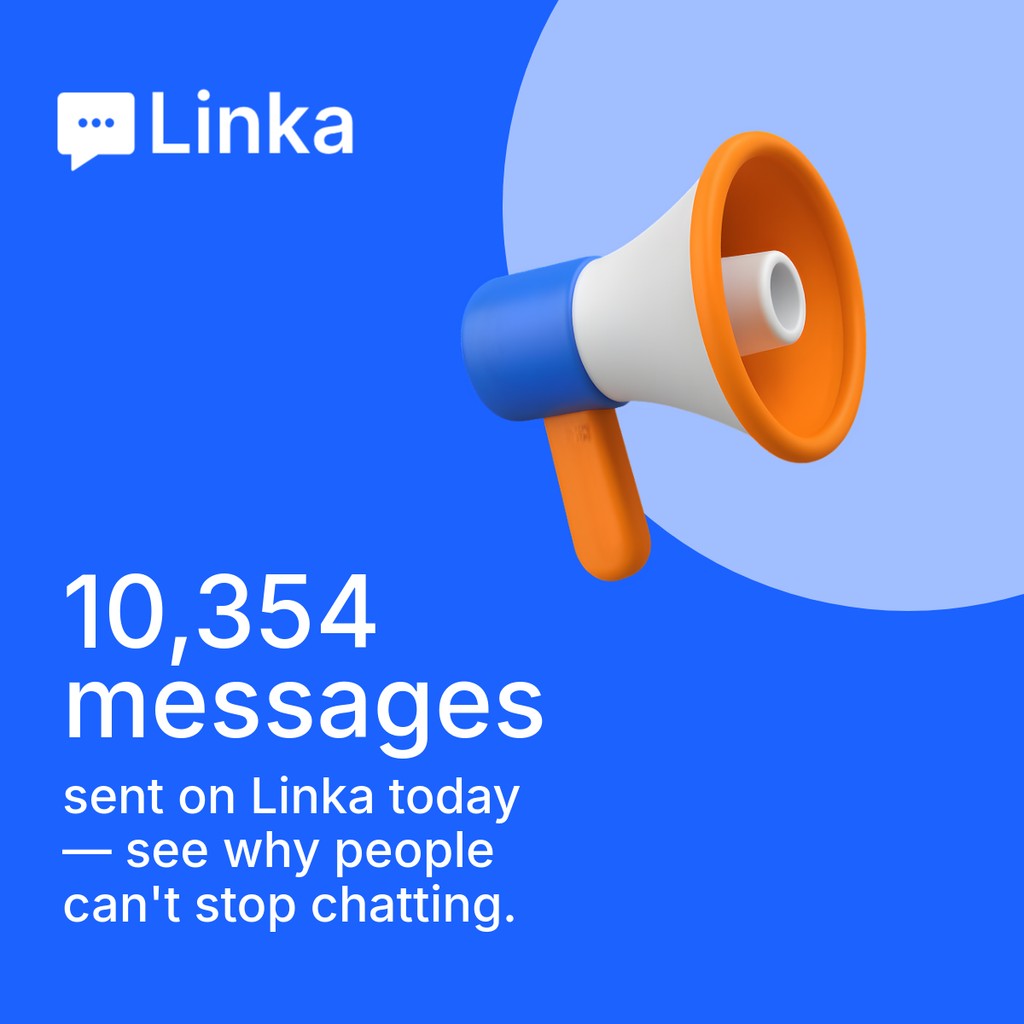 Announce Messages Sent with Linka Animated Facebook Square Post