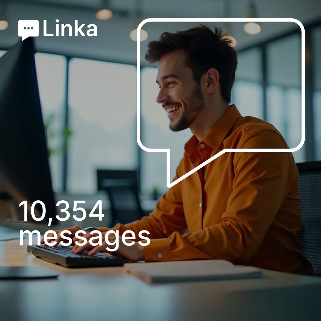 Messages Sent on Linka Animated Facebook Square Post