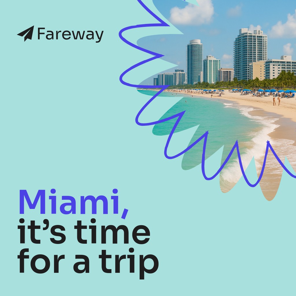 Miami Trip Fareway Travel Offer Animated Facebook Square Post