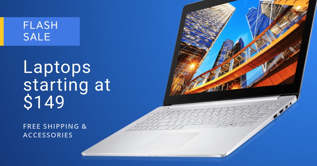 Blue Laptop Flash Sales