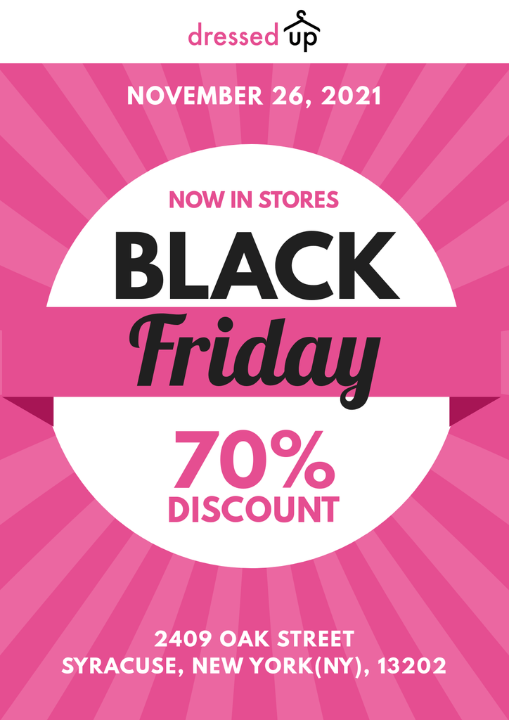 Dressed Up Pink Black Friday Poster 