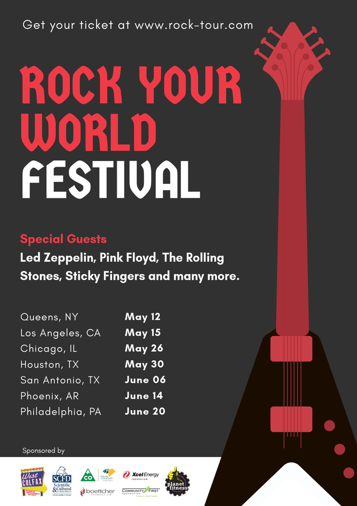 Rock Your World Festival Poster Poster
