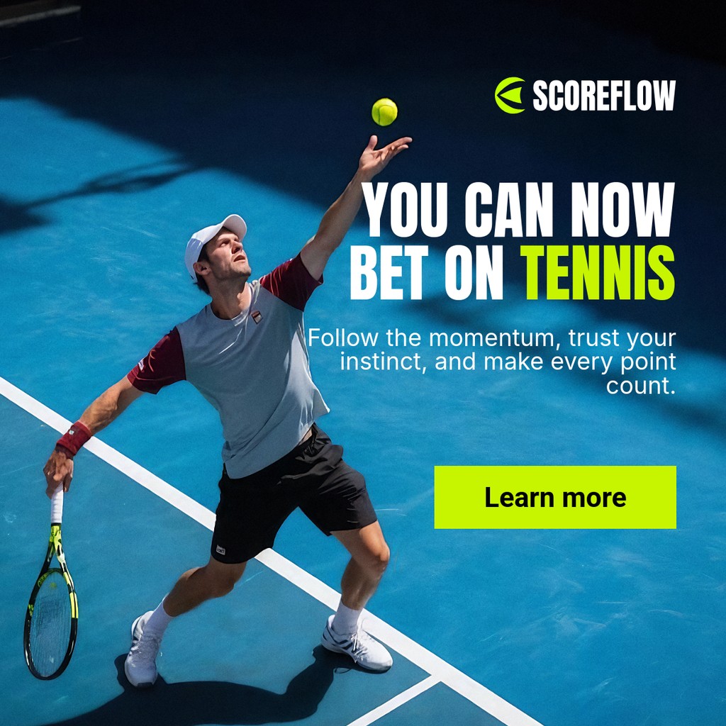 Bet on Tennis Scoreflow Betting Animated Facebook Square Post