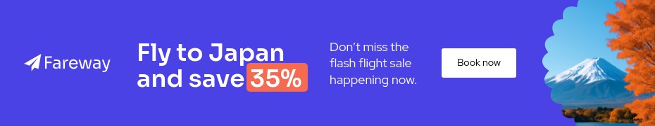 Fly to Japan and Save with Fareway Animated Top Banner