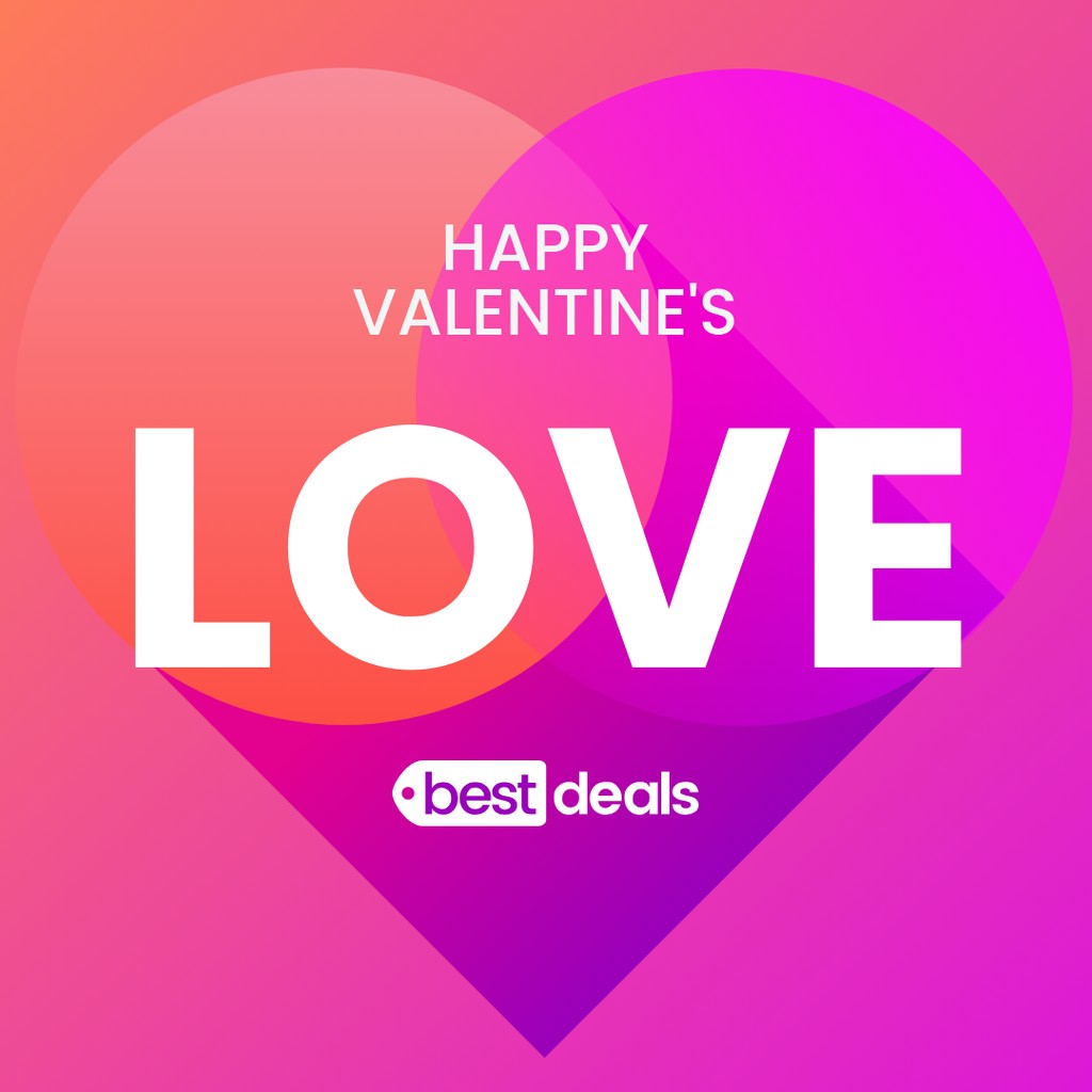 Happy Valentine's Day Geometric Heart