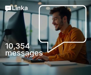 Messages Sent on Linka Animated Inline Rectangle