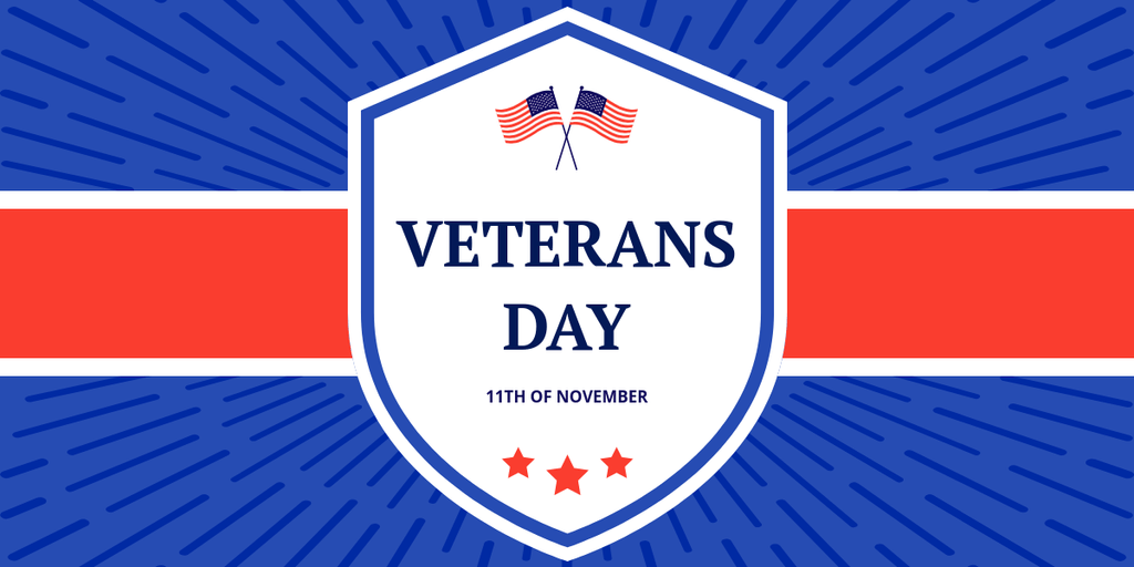 11th of November Veterans Day Shield