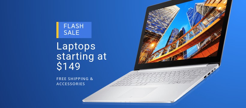 Blue Laptop Flash Sales