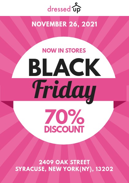 Dressed Up Pink Black Friday Flyer Flyer