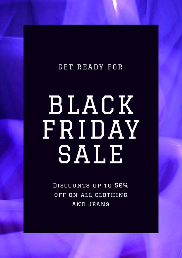 Black Friday Clothing and Jeans Poster Poster
