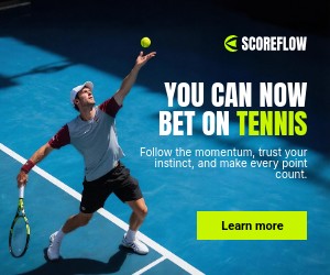 Bet on Tennis Scoreflow Betting Animated Inline Rectangle