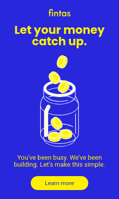 Let Your Money Catch Up Fintas Finance Animated Vertical Rectangle