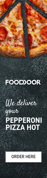 Pepperoni Pizza Delivery FoodDoor Wide Skyscraper