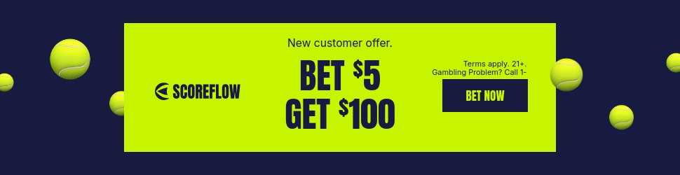 Bet Five Get Hundred Tennis Scoreflow Betting Animated Billboard
