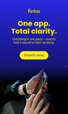 One App with Total Clarity Fintas Finance Animated Vertical Rectangle